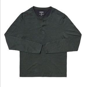 Rhone Trek Merino Henley - Forest Green - L/G